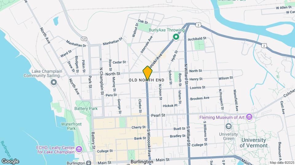 108 N Winooski Ave Map and Location Details