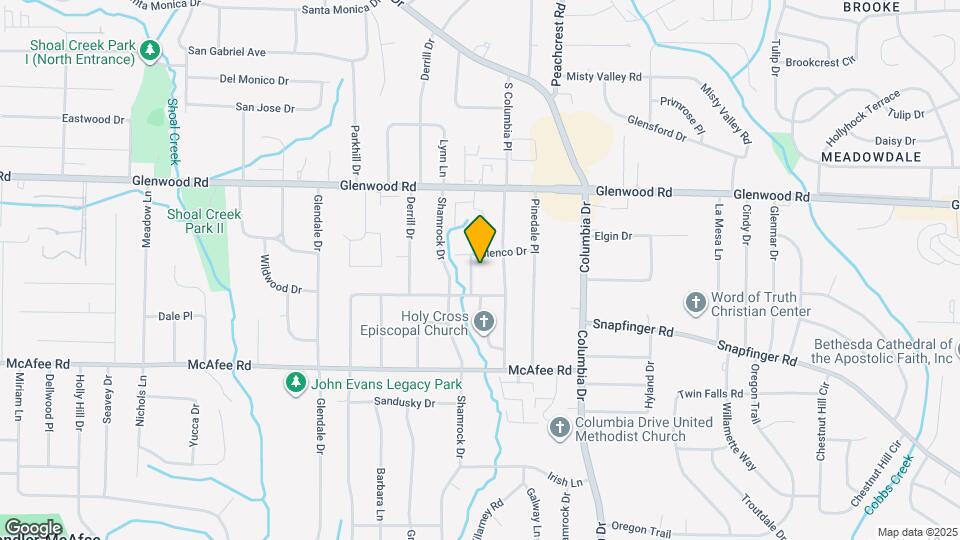 1906 Amesbury Dr Mapa y Detalles de la Ubicación