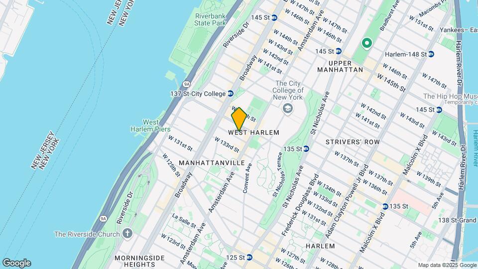 511 W 134th St Map and Location Details