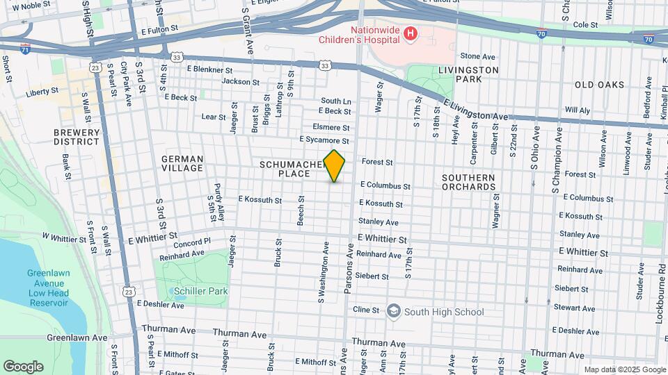 499 E Columbus St Map and Location Details