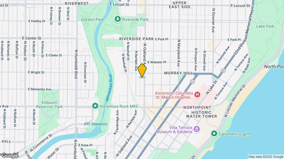 2477 N Oakland Ave, Unit Lower Map and Location Details