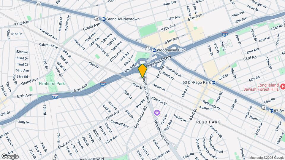 60-70 Woodhaven Blvd Mapa y Detalles de la Ubicación