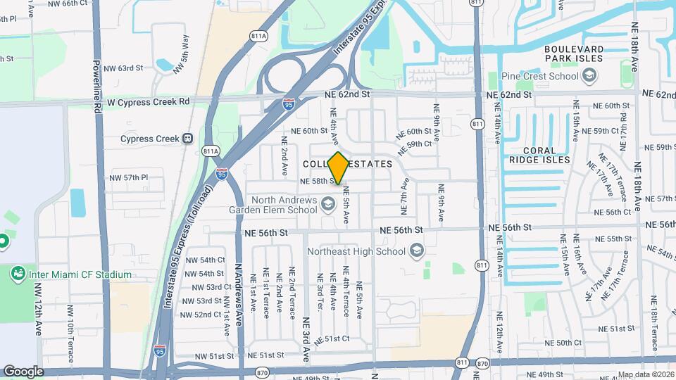 411B NE 57th Ct Map and Location Details