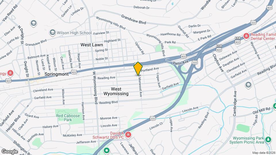 2102 Reading Ave Map and Location Details