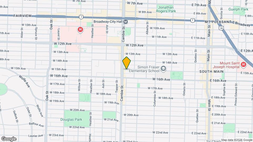 456 W 15th Ave Map and Location Details