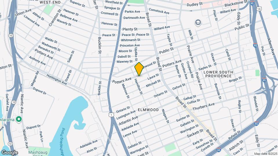 412 Potters Ave Mapa y Detalles de la Ubicación