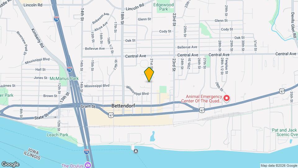 614 21st St Map and Location Details