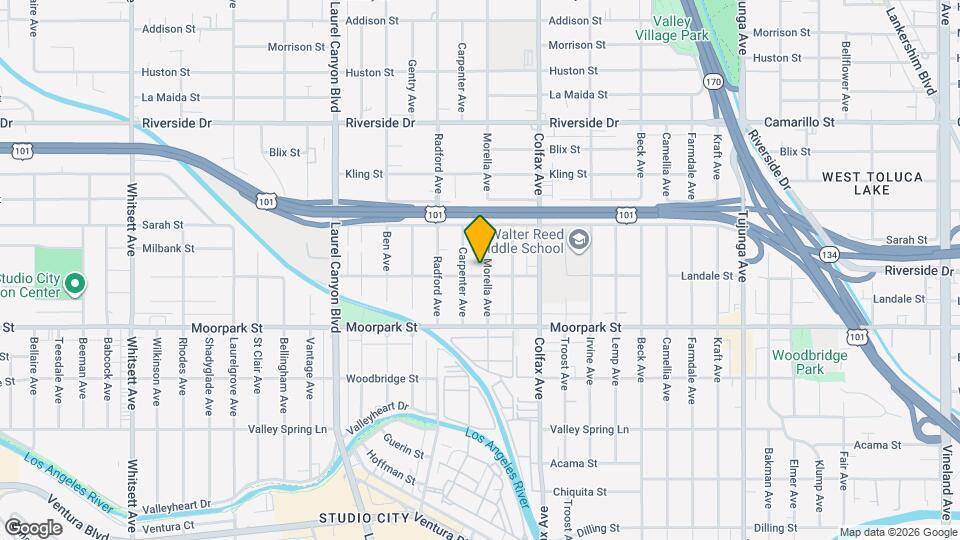4505 Morella Ave Map and Location Details