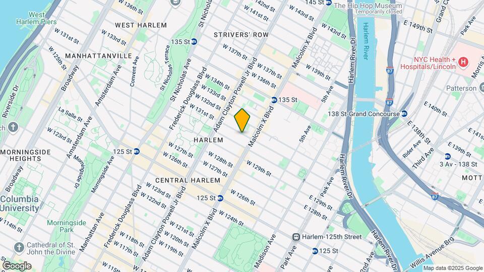 110 W 131st St Mapa y Detalles de la Ubicación