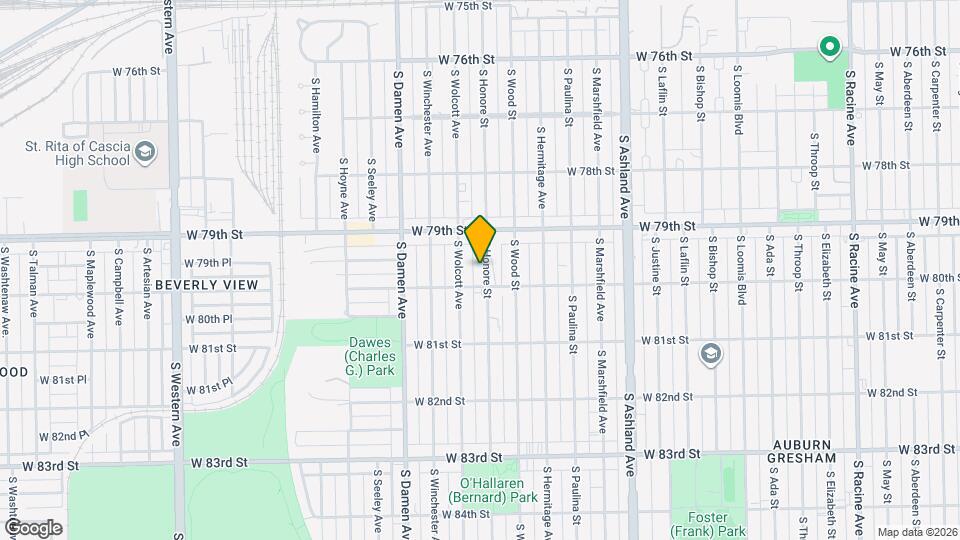 7938 S Honore St Mapa y Detalles de la Ubicación