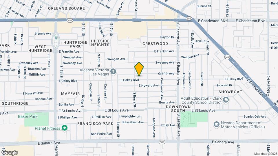 1809 E Oakey Blvd Map and Location Details