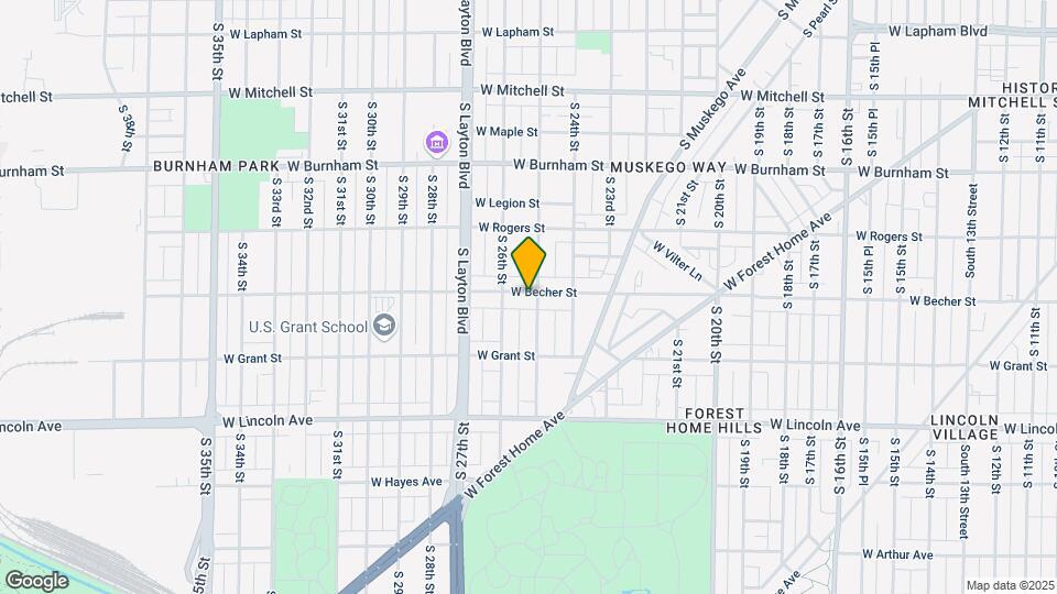 2509 W Becher St Mapa y Detalles de la Ubicación