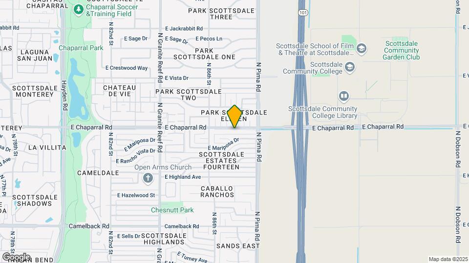 8707 E Chaparral Rd Map and Location Details