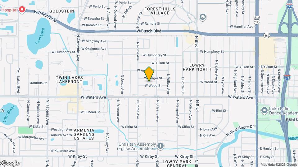 1411 W Wood St, Unit Wood Map and Location Details