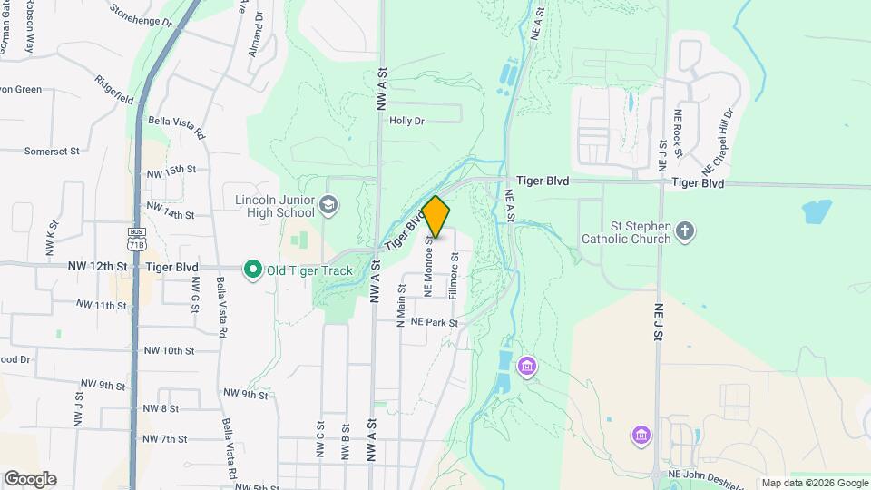 1214 NE Monroe St Map and Location Details