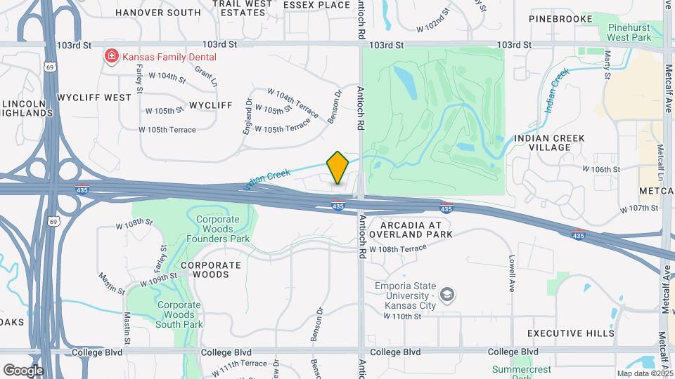 8739 W 106th Terrace Map and Location Details