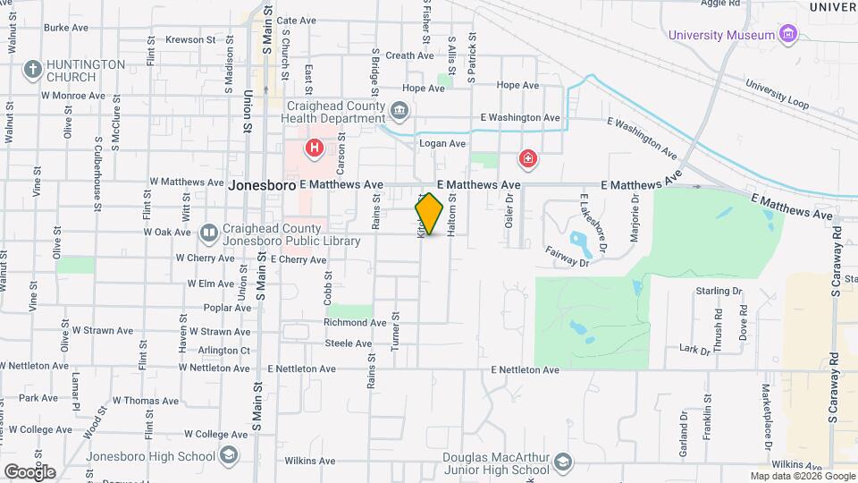 805 E Oak Ave Map and Location Details