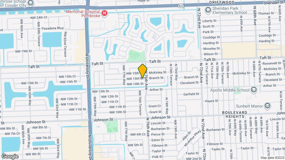 7620 NW 15th St Map and Location Details