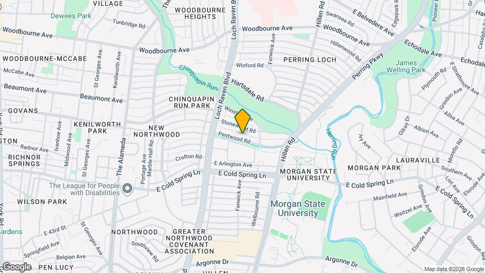 1550 Pentwood Rd Map and Location Details