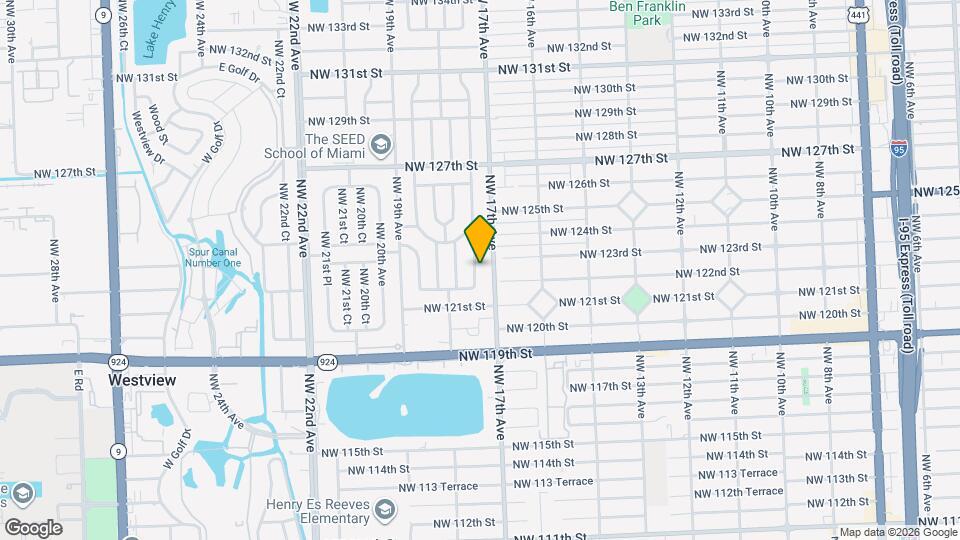 12235 NW 17th Ct Map and Location Details