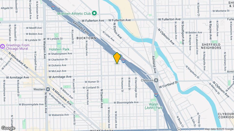 2045 N Wolcott Ave, Unit 1R Mapa y Detalles de la Ubicación