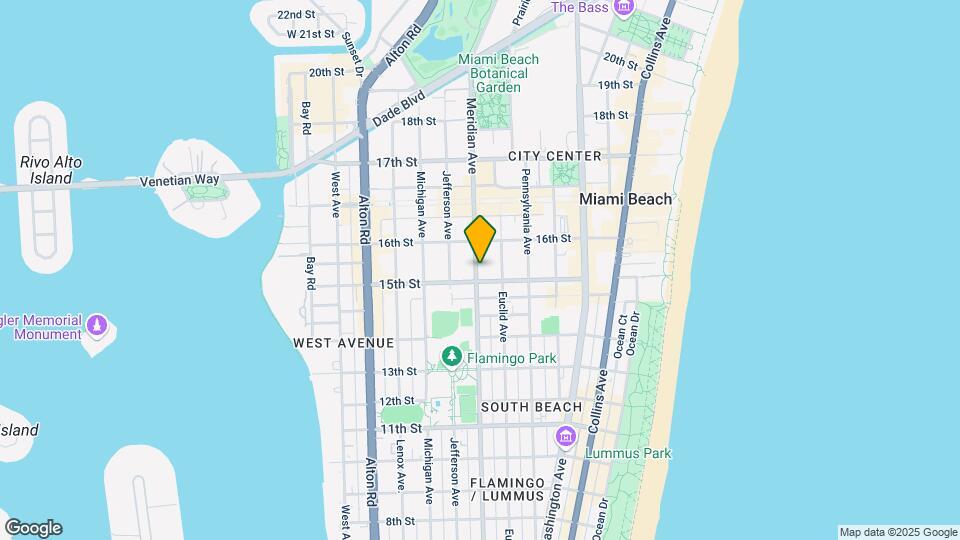 1525 Meridian Ave-Unit -201 Map and Location Details