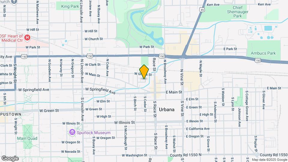 302 W Locust St Map and Location Details