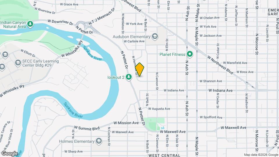 2132 W Shannon Ave Map and Location Details