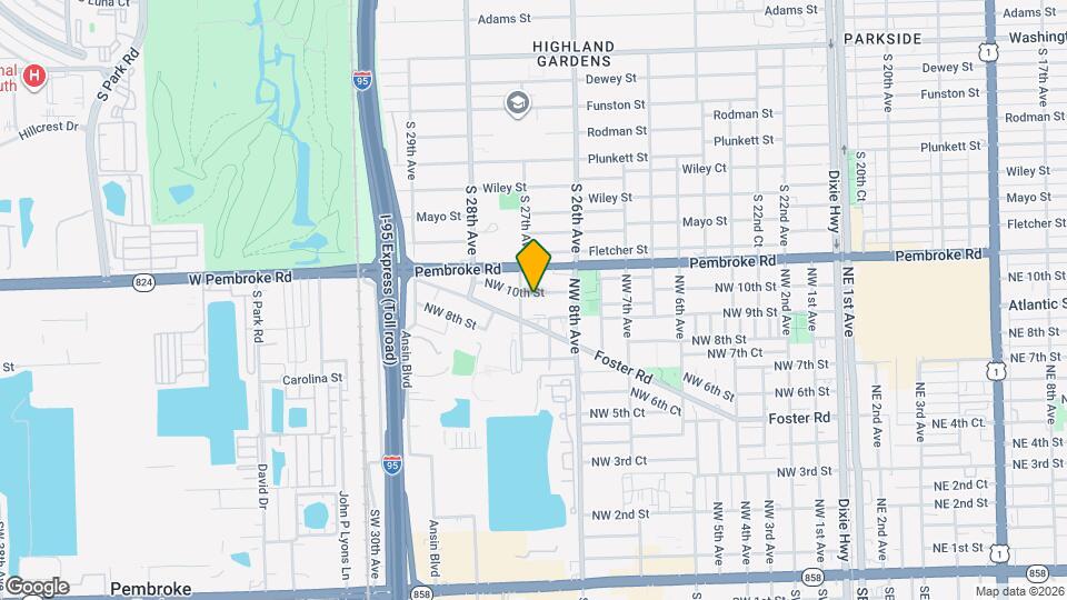 836 NW 10th St Map and Location Details