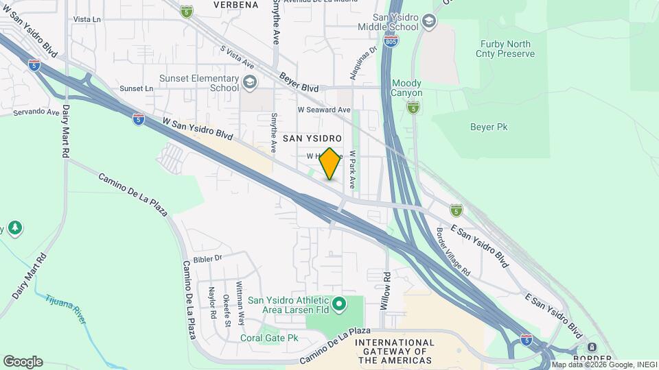 143 W San Ysidro Blvd, Unit 1/2 Map and Location Details