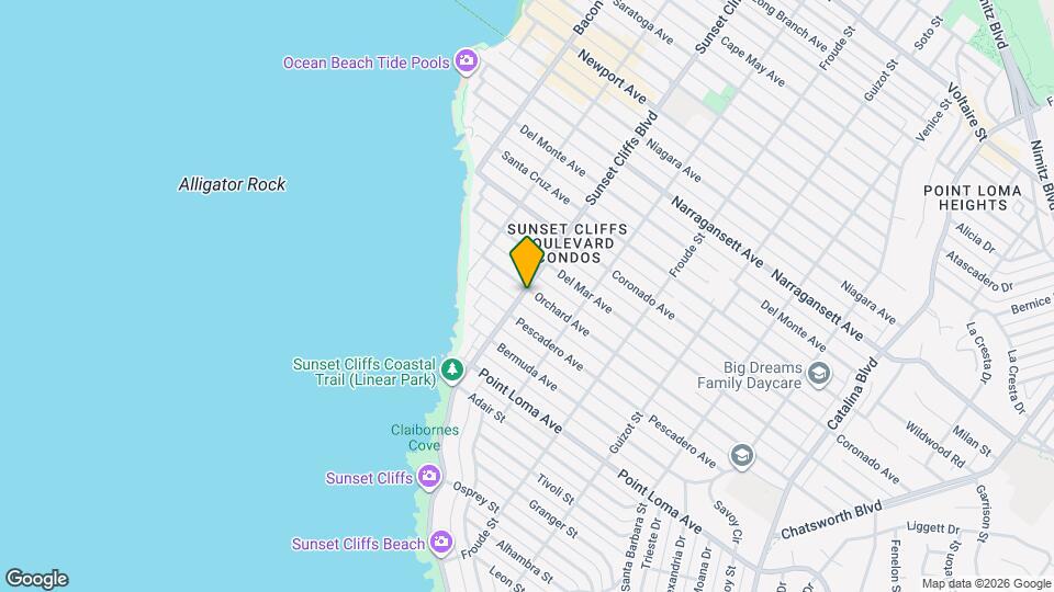 1537 Sunset Cliffs Blvd Map and Location Details