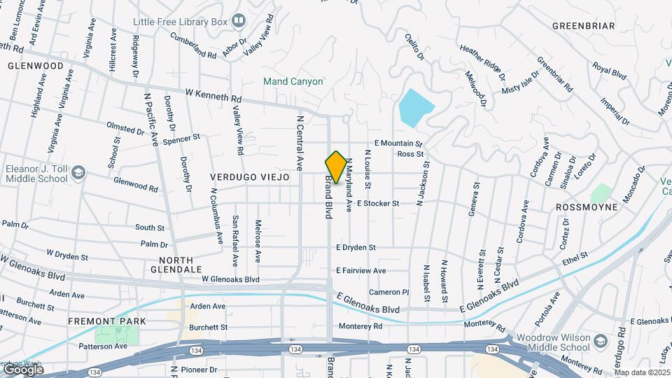 1216 N Brand Blvd Map and Location Details