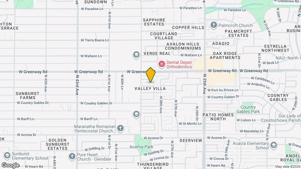 3832 W Acapulco Ln Map and Location Details