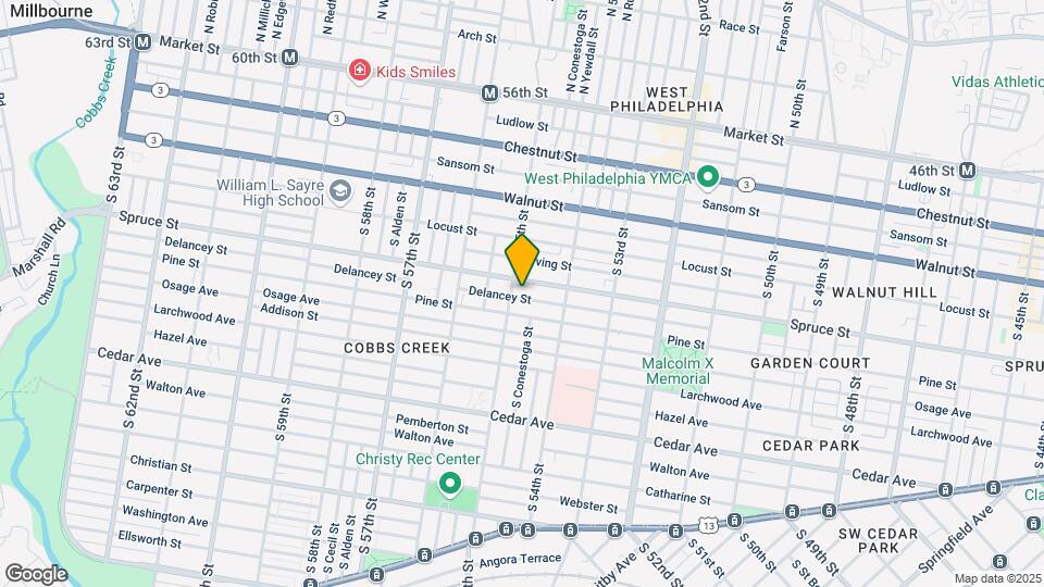 5459 Delancey St Map and Location Details
