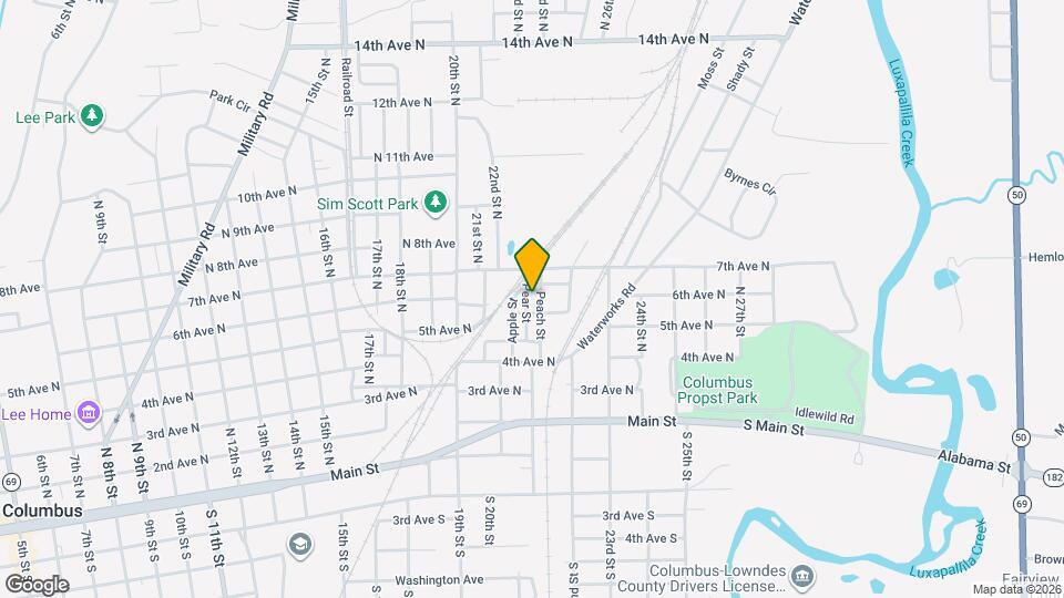 607 Peach St Map and Location Details