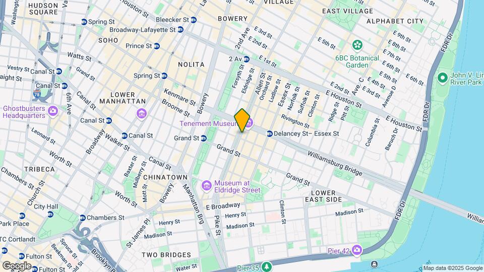 266 Broome St Mapa y Detalles de la Ubicación