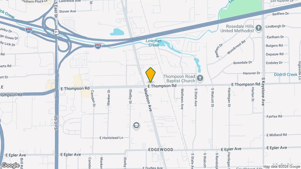 1222 E Thompson Rd Map and Location Details