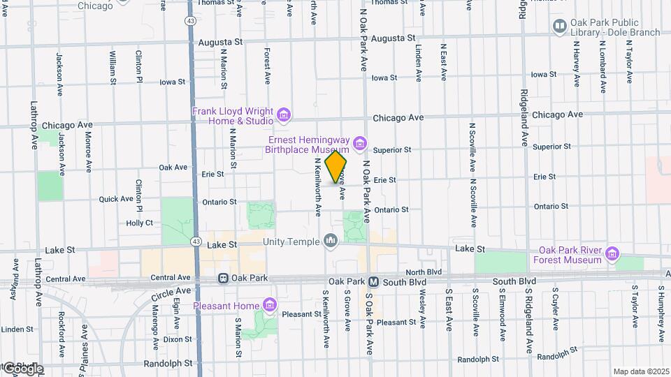 227 N Grove Ave Map and Location Details