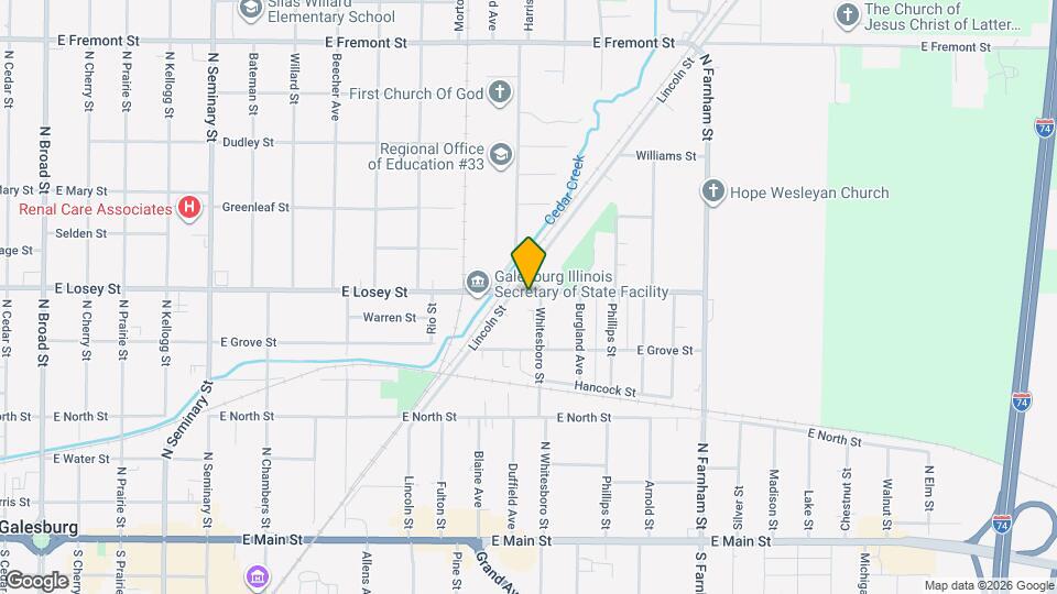 1156 E Losey St Map and Location Details