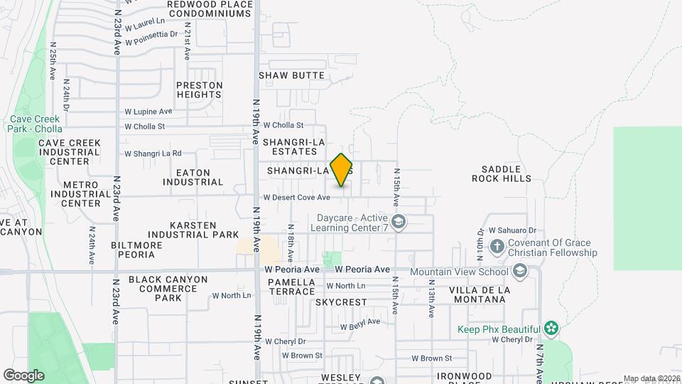 1630 W Desert Cove Ave Map and Location Details