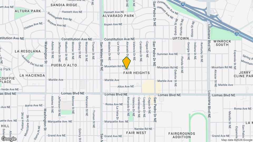 1301 Alvarado Dr NE Mapa y Detalles de la Ubicación