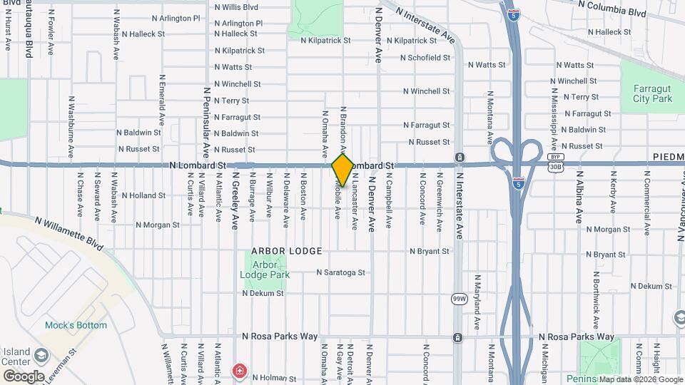 7300 N Mobile Ave Map and Location Details