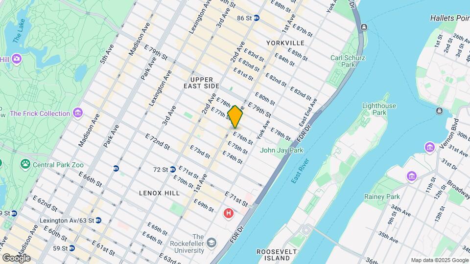 401 East 76th Street Map and Location Details
