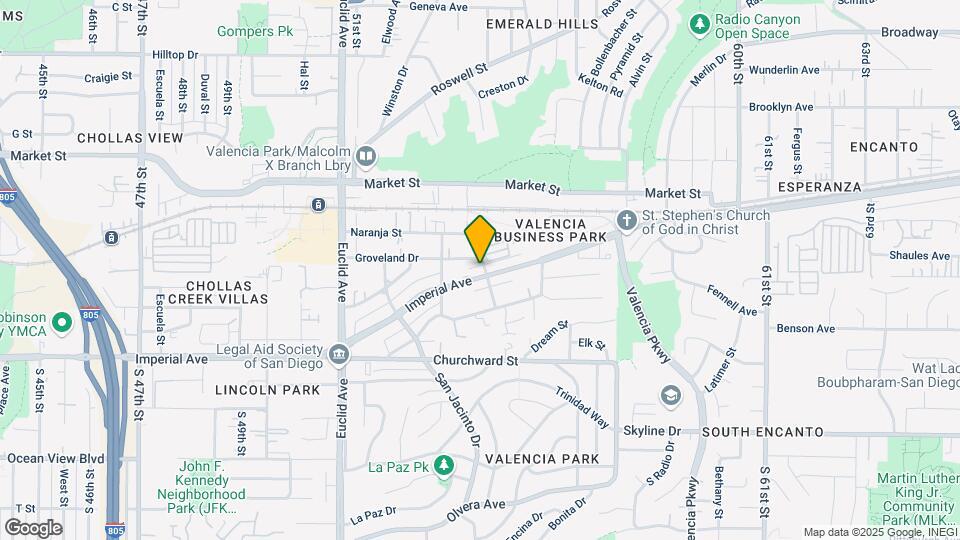5398 Imperial Ave Map and Location Details