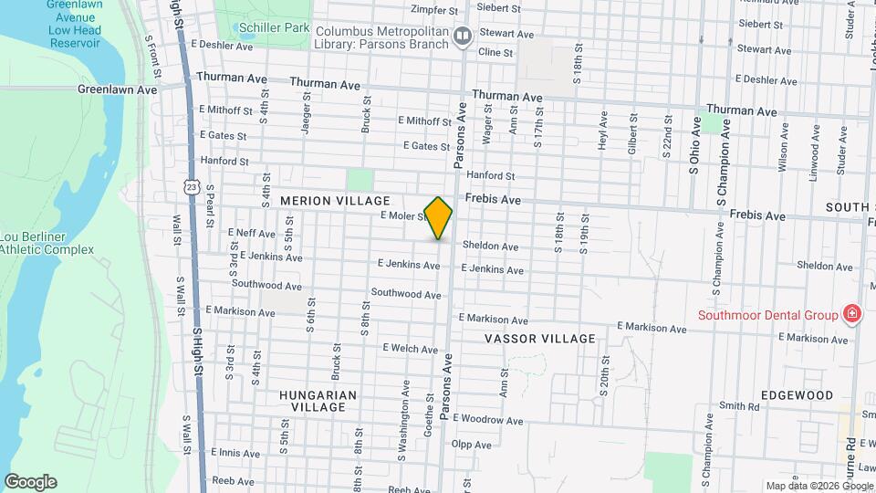 423 Sheldon Ave Map and Location Details