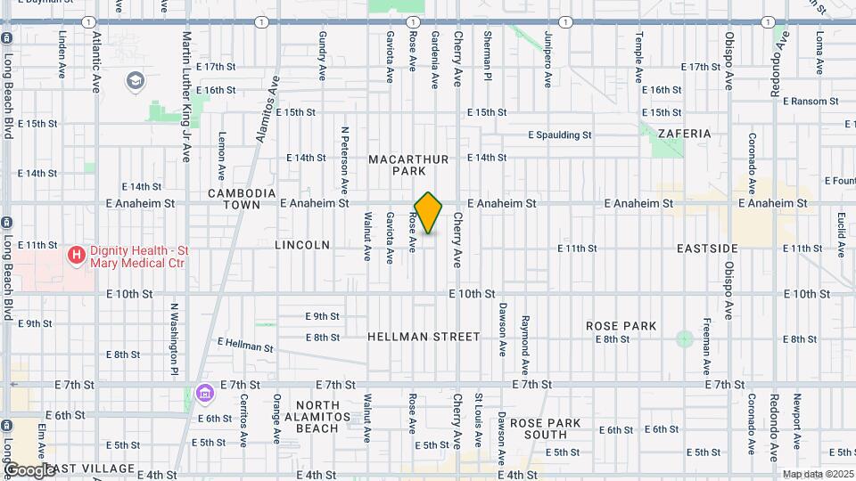 1115 Gardenia Ave Map and Location Details