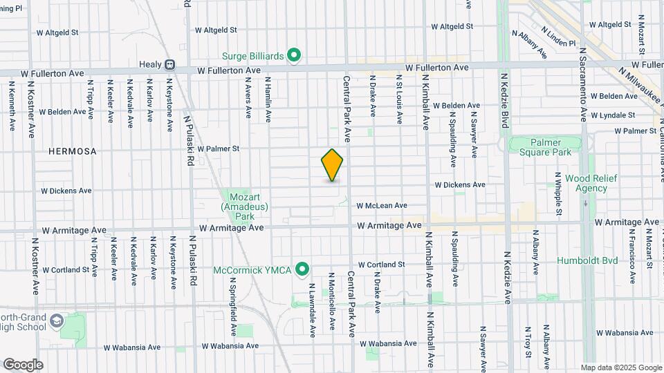 3633 W Dickens Ave Map and Location Details