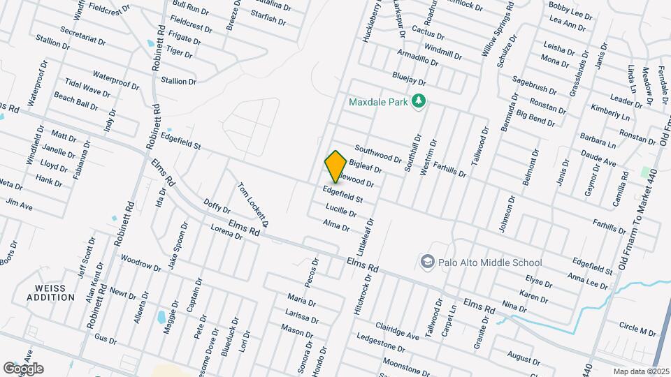 2801 Edgefield St Map and Location Details