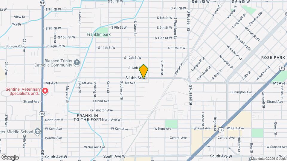 1829 S 14th St W Map and Location Details