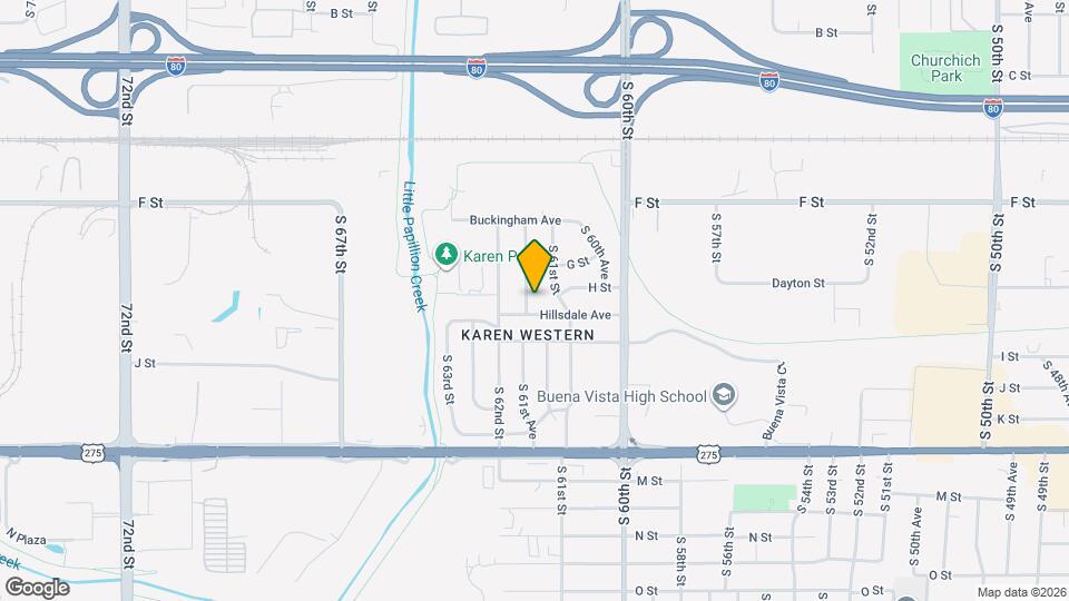 4303 S 61st Ave Map and Location Details